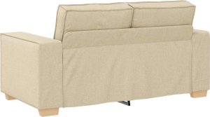 vidaXL 2-częściowy komplet wypoczynkowy, obity tkaniną, kremowa 6