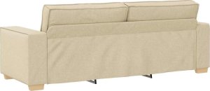 vidaXL 2-częściowy komplet wypoczynkowy, obity tkaniną, kremowa 7