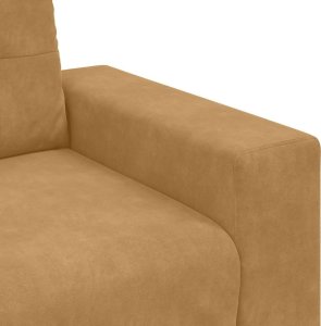 vidaXL Sofa dwuosobowa, brązowa, 140 cm, aksamit 7