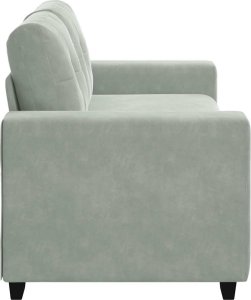 vidaXL Sofa dwuosobowa Jasnoszara 140 cm Aksamit 5