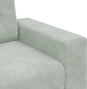 vidaXL Sofa dwuosobowa Jasnoszara 140 cm Aksamit 7