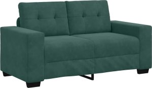 vidaXL vidaXL Sofa dwuosobowa, ciemnozielona, 120 cm, aksamit 2