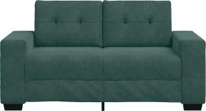 vidaXL vidaXL Sofa dwuosobowa, ciemnozielona, 120 cm, aksamit 4
