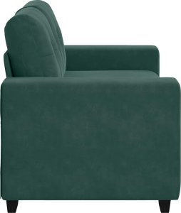vidaXL vidaXL Sofa dwuosobowa, ciemnozielona, 120 cm, aksamit 5