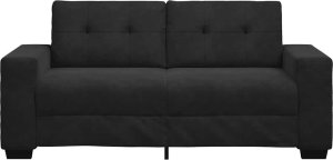 vidaXL Sofa dwuosobowa czarna 140 cm aksamitna 4