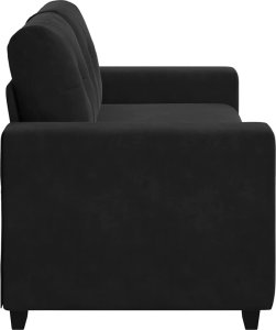 vidaXL Sofa dwuosobowa czarna 140 cm aksamitna 5
