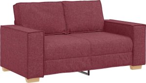 vidaXL 2-częściowy komplet wypoczynkowy, obity tkaniną, winna czerwień 4