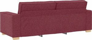 vidaXL 2-częściowy komplet wypoczynkowy, obity tkaniną, winna czerwień 7