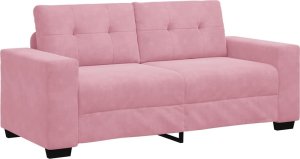 vidaXL Sofa dwuosobowa, różowa, 140 cm, aksamit 2