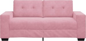 vidaXL Sofa dwuosobowa, różowa, 140 cm, aksamit 4