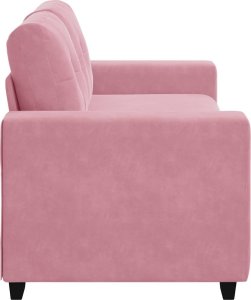 vidaXL Sofa dwuosobowa, różowa, 140 cm, aksamit 5