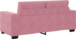 vidaXL Sofa dwuosobowa, różowa, 140 cm, aksamit 6
