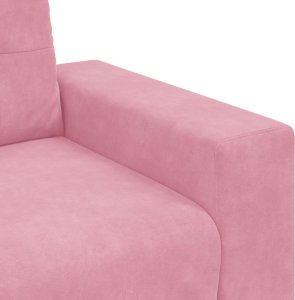 vidaXL Sofa dwuosobowa, różowa, 140 cm, aksamit 7