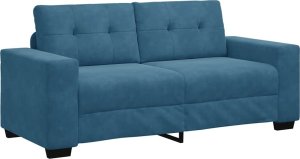 vidaXL Sofa dwuosobowa, niebieska, 140 cm, aksamit 2
