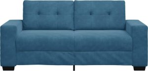 vidaXL Sofa dwuosobowa, niebieska, 140 cm, aksamit 4