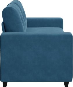 vidaXL Sofa dwuosobowa, niebieska, 140 cm, aksamit 5