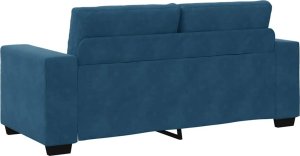 vidaXL Sofa dwuosobowa, niebieska, 140 cm, aksamit 6