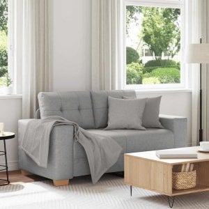 vidaXL Sofa dwuosobowa, szara chmurowy, 120 cm, tkanina 1