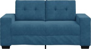 vidaXL Sofa dwuosobowa, niebieska, 120 cm, aksamit 4