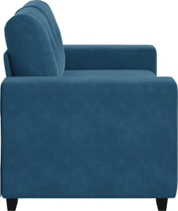 vidaXL Sofa dwuosobowa, niebieska, 120 cm, aksamit 5