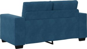 vidaXL Sofa dwuosobowa, niebieska, 120 cm, aksamit 6