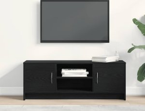 vidaXL Szafka pod TV, czarny dąb 102x30x37,5cm 3
