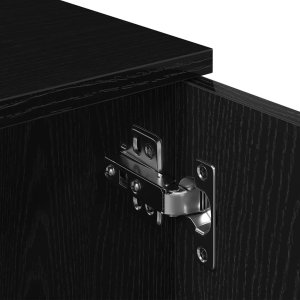 vidaXL Szafka pod TV, czarny dąb 102x30x37,5cm 9