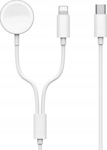 WiWU - Ładowarka bezprzewodowa Wi-M10 2w1 do zegarków Apple Watch + kabel Lightning 1
