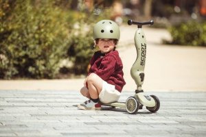 Scoot and Ride Kask dla dzieci 1-5 lat rozm. XXS-S, kolor: Olive 10