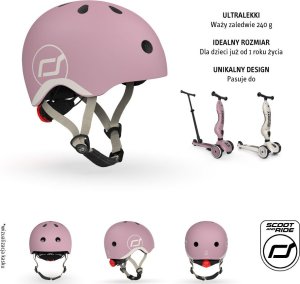 Scoot and Ride Kask dla dzieci 1-5 lat rozm. XXS-S, kolor: Wildberry 9