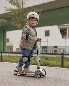 Scoot and Ride Ochraniacze dla dzieci, na rolki, wrotki, hulajnogę, rozm. S, kolor: Ash 12