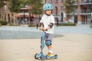 Scoot and Ride Ochraniacze dla dzieci, na rolki, wrotki, hulajnogę, rozm. S, kolor: Steel 12