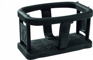 Huśtawka gumowa kubełkowa dla dzieci - Curve - czarna WZMACNIANA 2