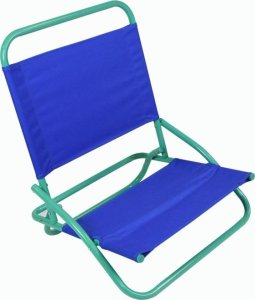 Krzesło plażowe składane, PVC, niebiesko-zielone 1