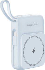 ML POWERBANK indukcyjny Kruger&Matz 10000 mAh Mag Safe z kablem niebieski 5