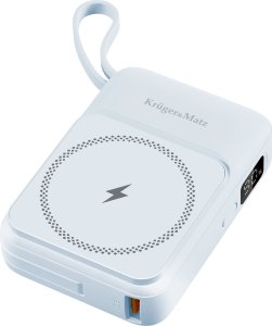 ML POWERBANK indukcyjny Kruger&Matz 10000 mAh Mag Safe z kablem niebieski 7
