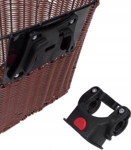 Kosz Verso SH-Z002 na kierownicę mocowanie click pleciony brązowy 350x250x260 Uniwersalny 6