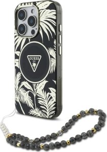 Etui Guess Palm Trees Triangle Pearl      Strap MagSafe do iPhone 16  Pro czarny 1
