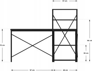 Biurko Mark Adler Leader 5.9 Czarne 145 cm x 48 cm 12