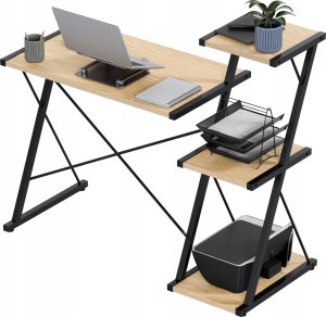 Biurko vidaXL Leader 3.5 Beżowe 114 cm x 50 cm 2