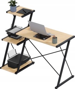 Biurko vidaXL Leader 3.5 Beżowe 114 cm x 50 cm 3