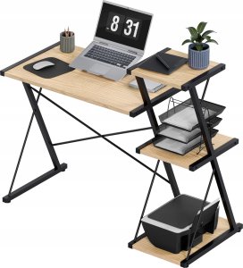 Biurko vidaXL Leader 3.5 Beżowe 114 cm x 50 cm 5