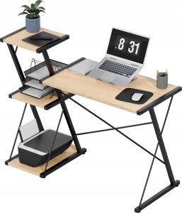 Biurko vidaXL Leader 3.5 Beżowe 114 cm x 50 cm 7