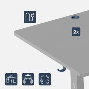 Biurko Mark Adler Leader 7.6 Black Czarne 160 cmx80 cm 8