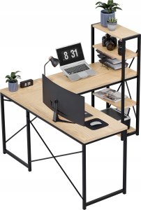 Biurko vidaXL Leader 5.9 Beżowe 145 cm x 48 cm 3