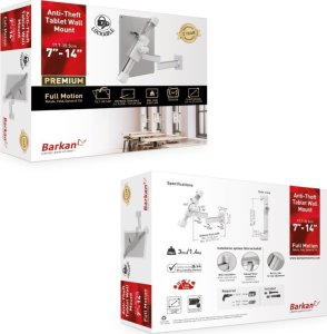 Uchwyt do tabletu 7-14" obrotowy ścienny z zamkiem 9