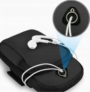 Pokrowiec Etui Opaska na Ramię Telefon Klucze do Biegania Sportowa Czarna 3