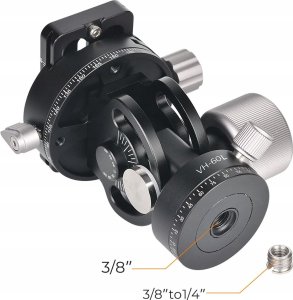 Profesjonalna Głowica Panoramiczna 10kg K&F VH-60L Aluminium 3x Podziałka / KF31.103 6