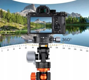 Profesjonalna Głowica Panoramiczna 10kg K&F VH-60L Aluminium 3x Podziałka / KF31.103 7