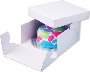 PME Zestaw pudełko i okrągła deska 25 cm biały 4